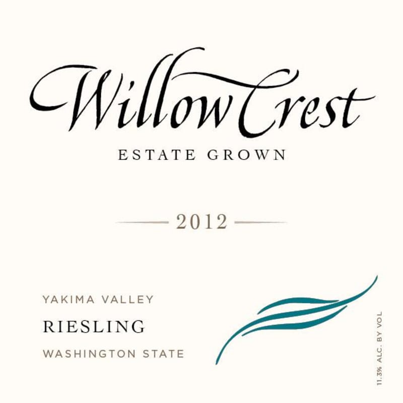 Willow Crest Riesling 2012 Front Label