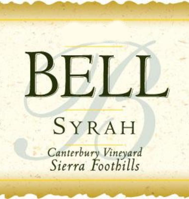 Bell Wine Cellars Canterbury Vineyard Syrah 2008 Front Label