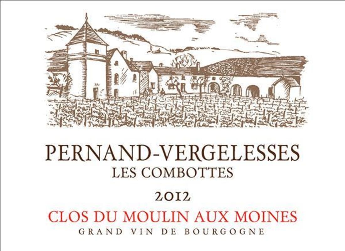 Domaine du Moulin aux Moines Pernand-Vergelesses Les Combottes 2012 Front Label
