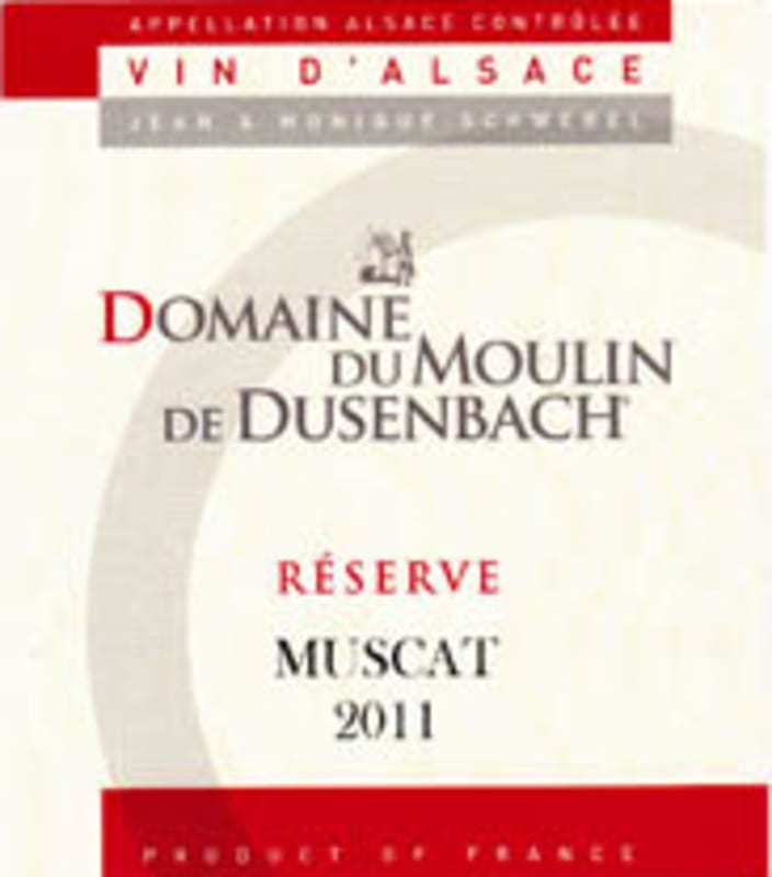 Domaine du Moulin de Dusenbach Reserve Muscat 2011 Front Label