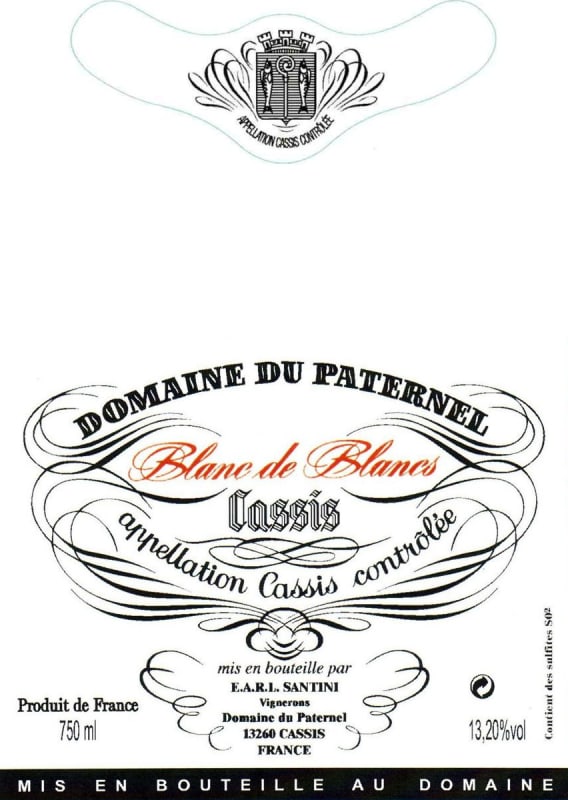 Domaine du Paternel Cassis Blanc de Blancs 2013 Front Label