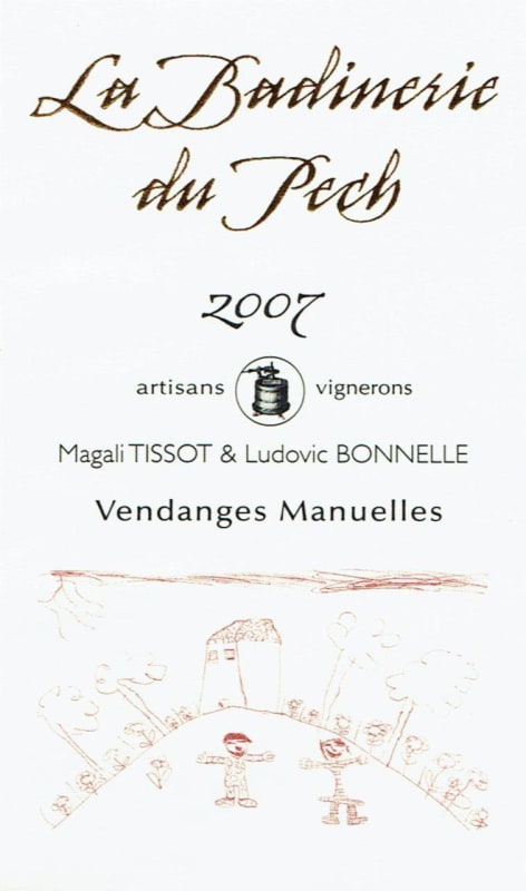 Domaine du Pech La Badinerie du Pech 2007 Front Label
