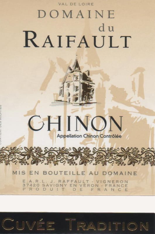 Domaine du Raifault Chinon Cuvee Tradition 2013 Front Label