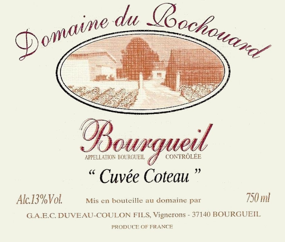 Domaine du Rochouard Bourgueil Cuvee Coteau 2013 Front Label