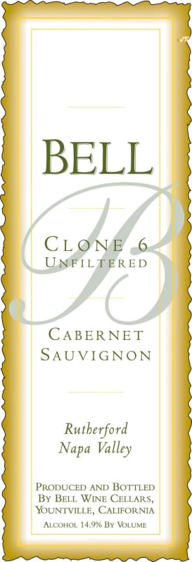 Bell Wine Cellars Clone 6 Cabernet Sauvignon 2005 Front Label