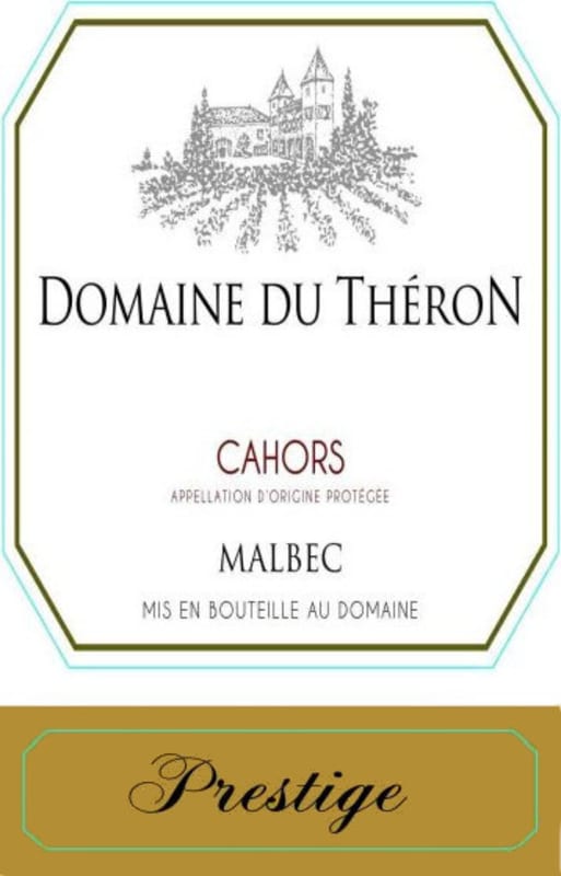 Domaine du Theron Cahors Cuvee Prestige Malbec 2013 Front Label