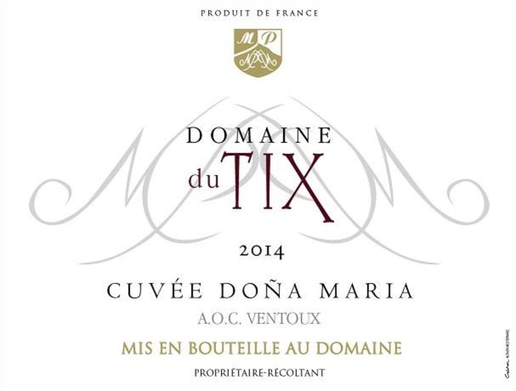 Domaine du Tix Ventoux Dona Maria 2014 Front Label