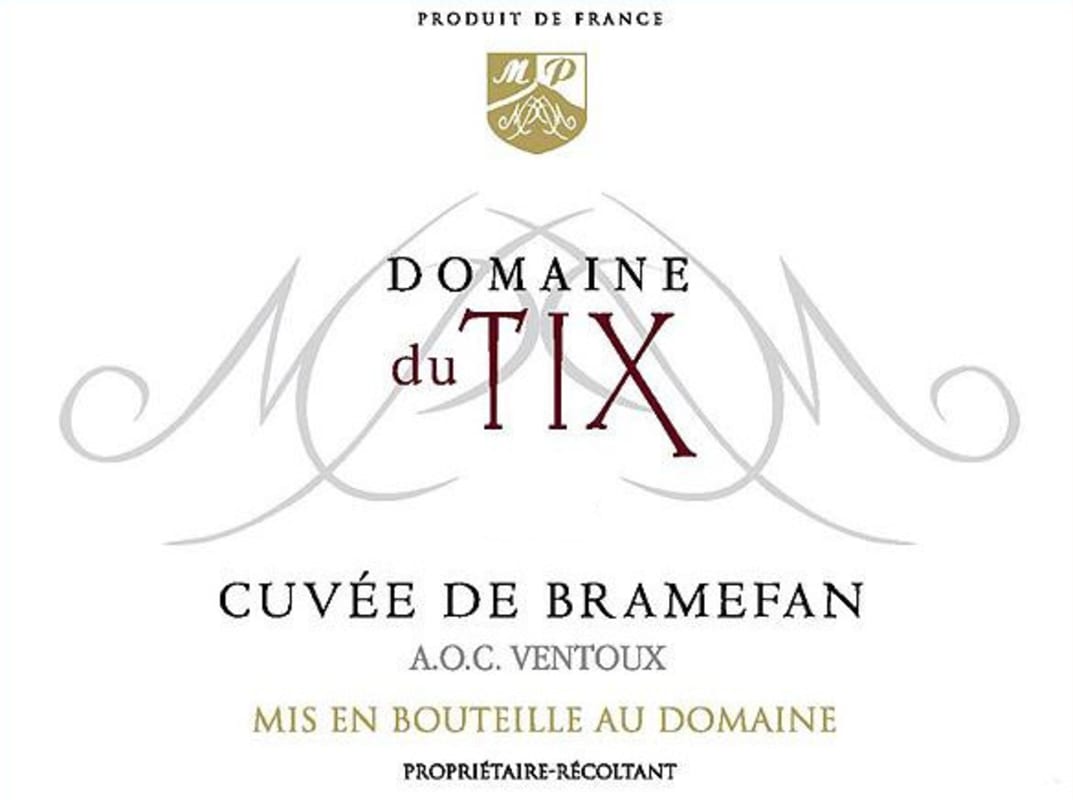 Domaine du Tix Ventoux Cuvee de Bramefan 2012 Front Label