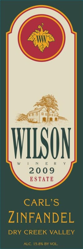 Wilson Winery Carl's Zinfandel 2009 Front Label