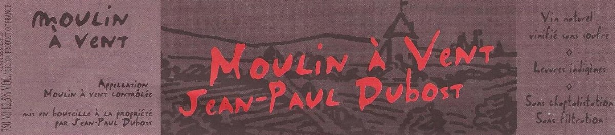 Domaine Dubost Moulin-a-Vent 2014 Front Label