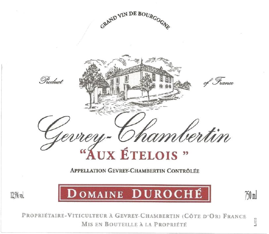 Domaine Duroche Gevrey-Chambertin Aux Etelois 2013 Front Label