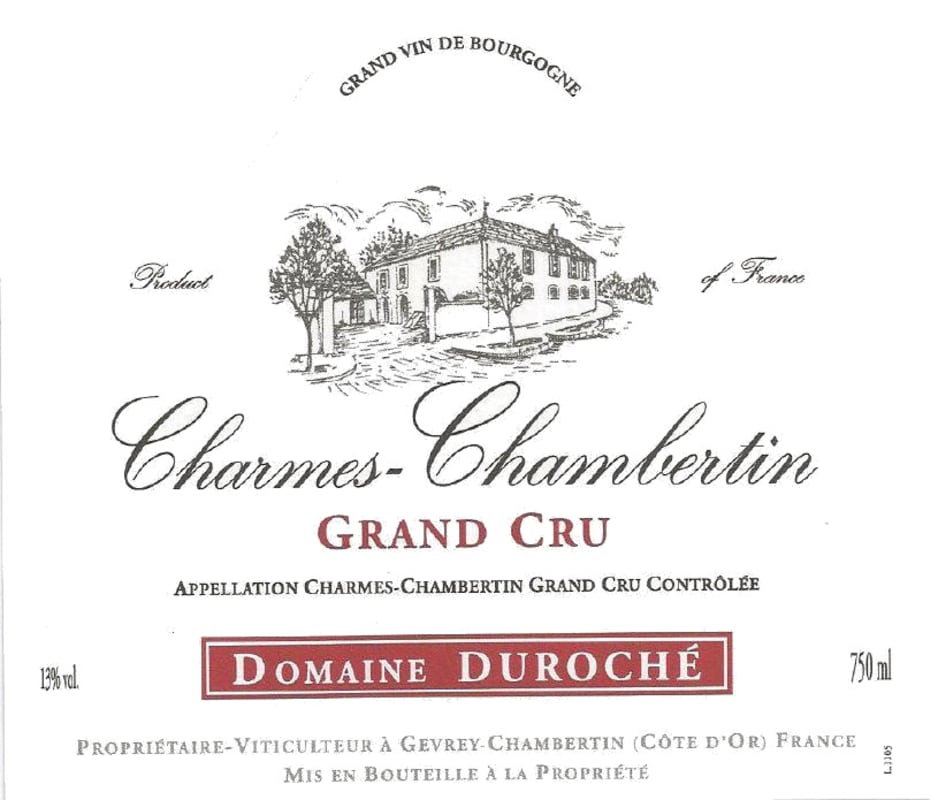 Domaine Duroche Charmes-Chambertin Grand Cru 2013 Front Label