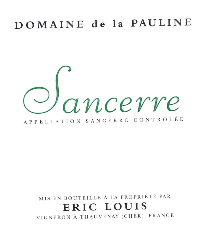 Domaine Eric Louis Sancerre Domaine de la Pauline 2016 Front Label