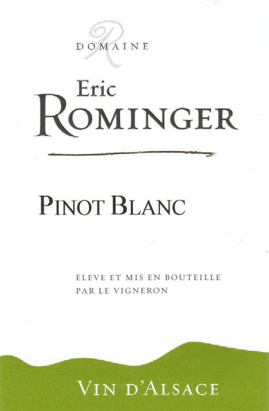 Domaine Eric Rominger Alsace Pinot Blanc 2013 Front Label