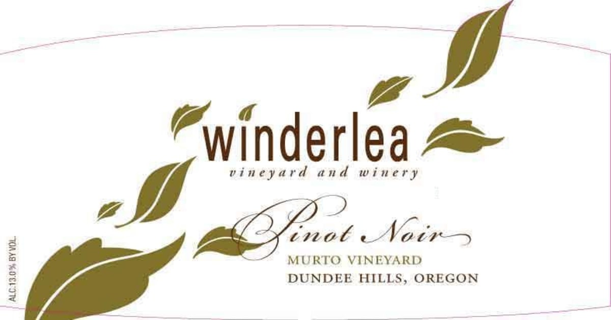 Winderlea Murto Vineyard Pinot Noir 2012 Front Label