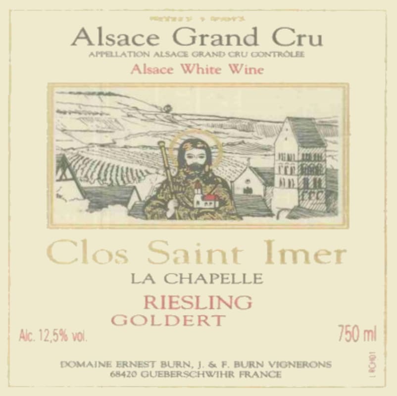 Dom. Ernest Burn Alsace Clos Saint Imer La Chapelle Goldert Grand Cru Riesling 2009 Front Label