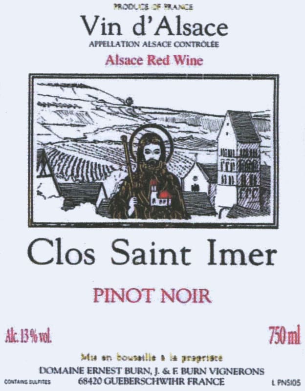 Dom. Ernest Burn Clos Saint Imer Pinot Noir 2007 Front Label