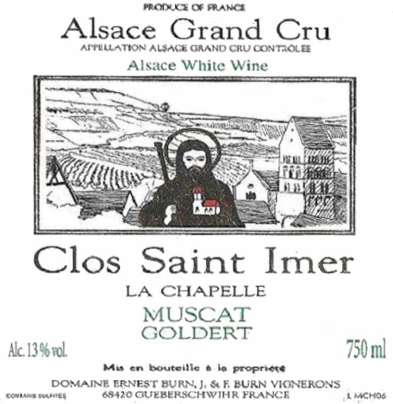 Dom. Ernest Burn Clos Saint Imer La Chapelle Goldert Muscat 2012 Front Label