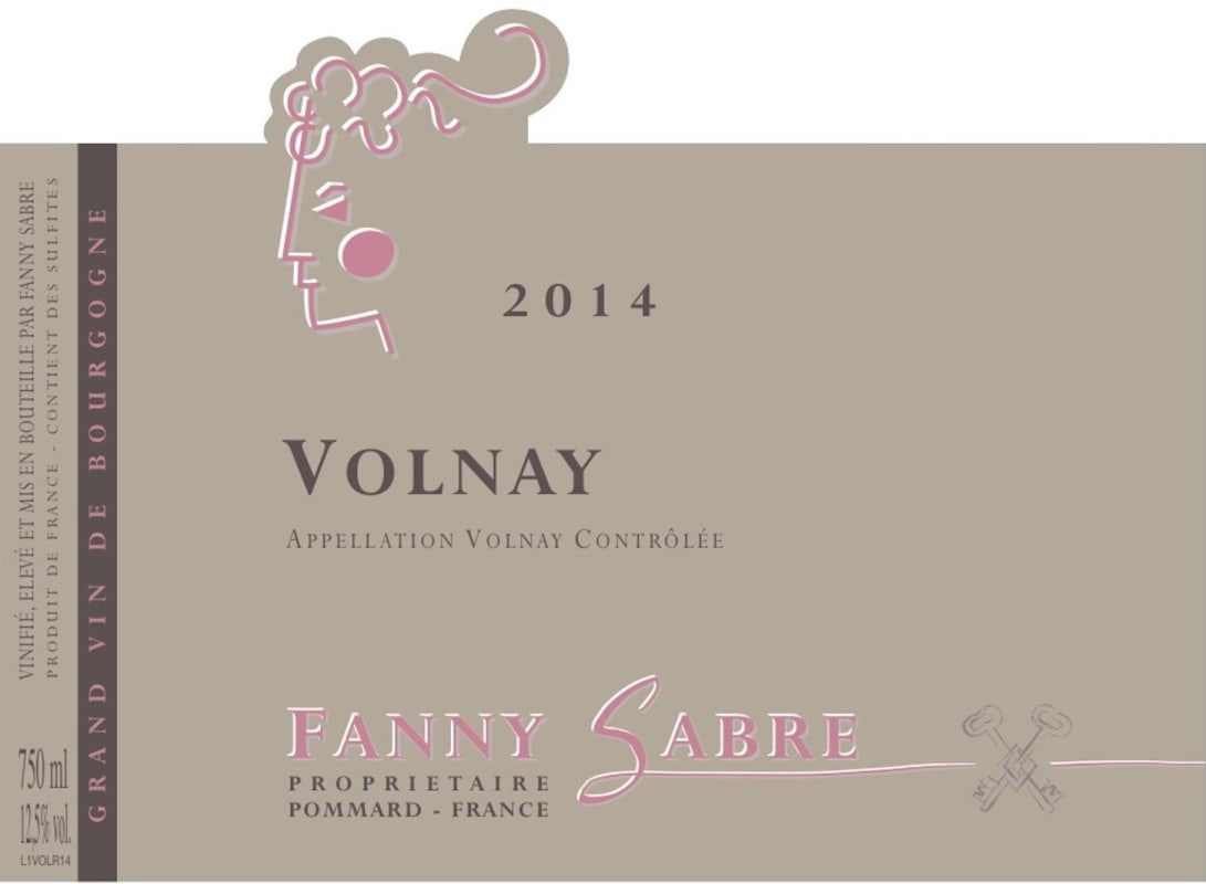 Domaine Fanny Sabre Volnay 2014 Front Label