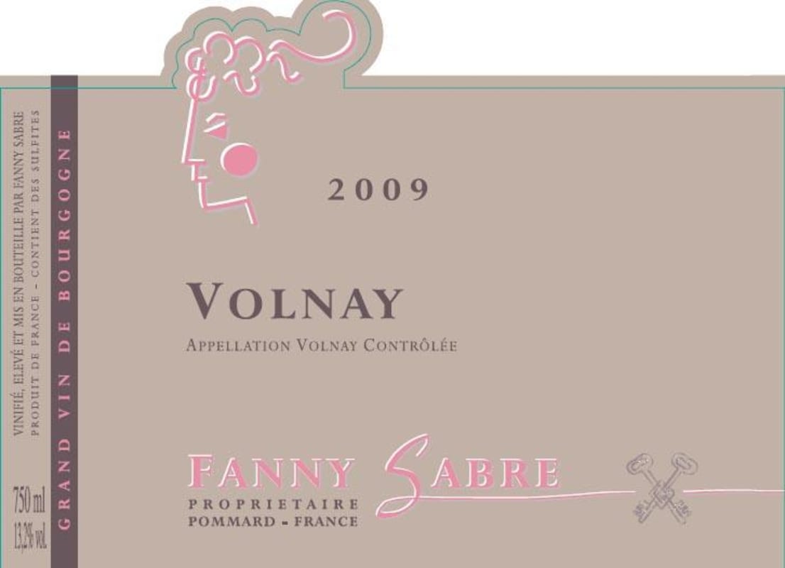 Domaine Fanny Sabre Volnay 2009 Front Label