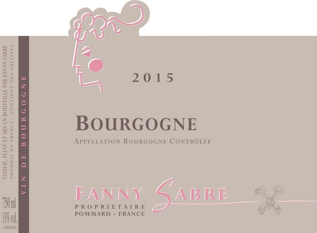 Domaine Fanny Sabre Bourgogne Blanc 2015 Front Label