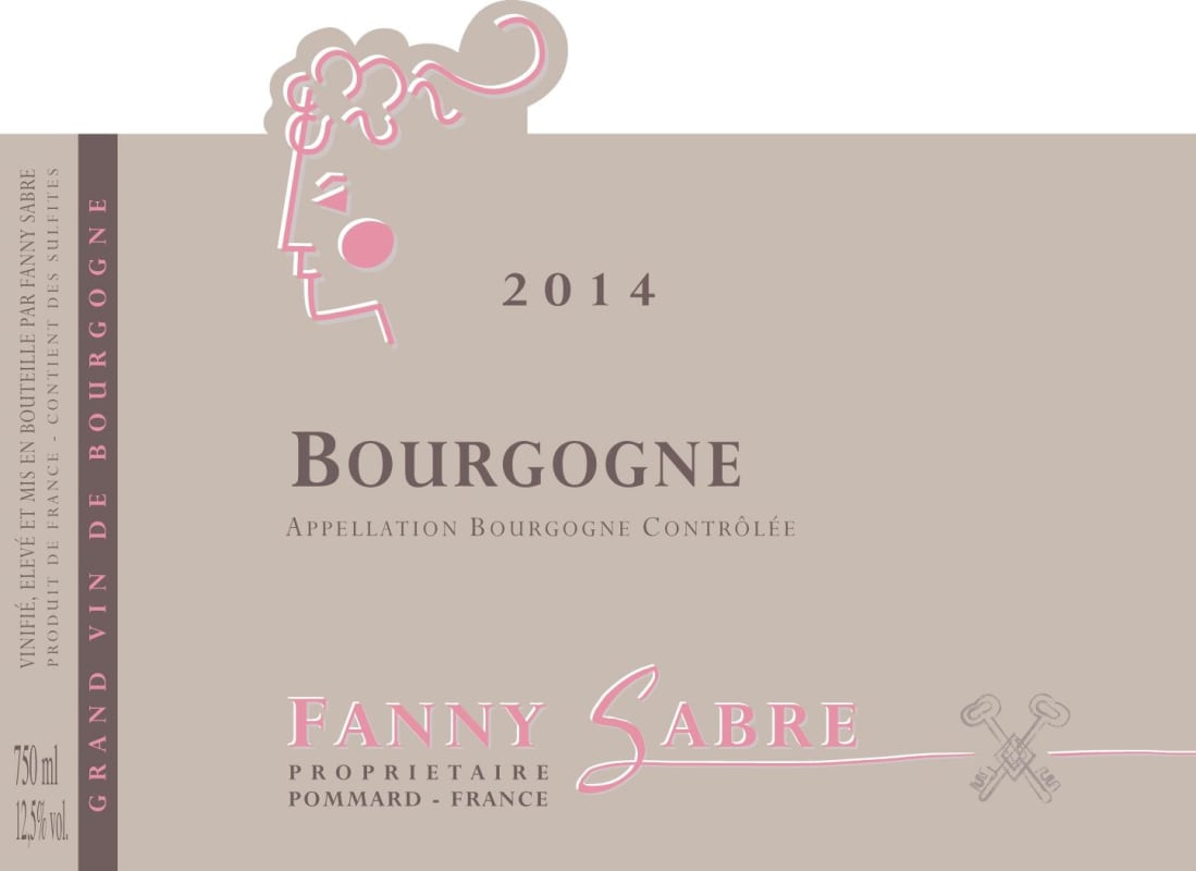 Domaine Fanny Sabre Bourgogne Blanc 2014 Front Label