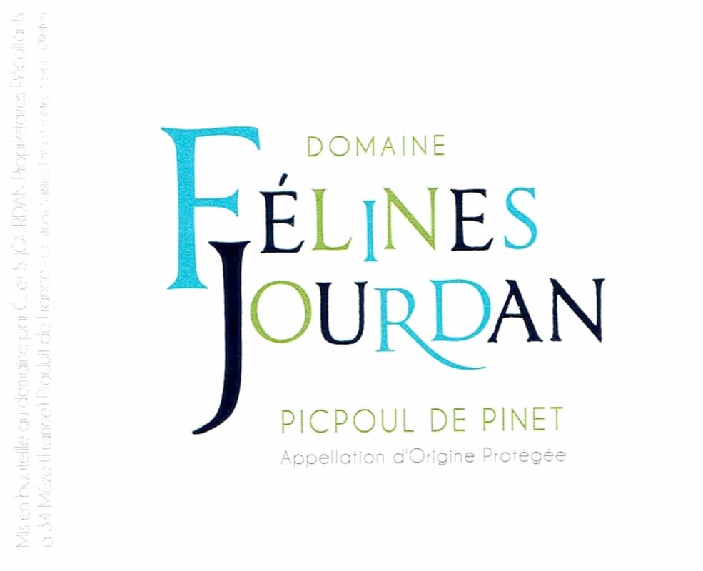 Domaine Felines Jourdan Picpoul de Pinet 2015 Front Label