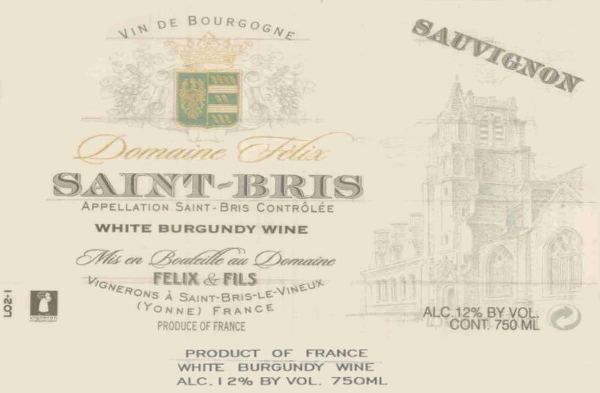 Domaine Felix Saint-Bris Sauvignon 2007 Front Label