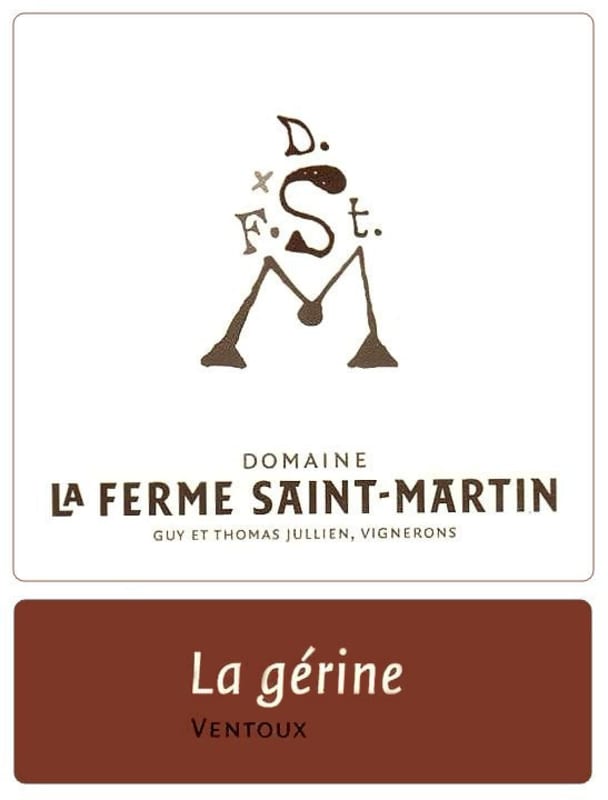 Domaine Ferme Saint Martin Ventoux La Gerine Rouge 2015 Front Label