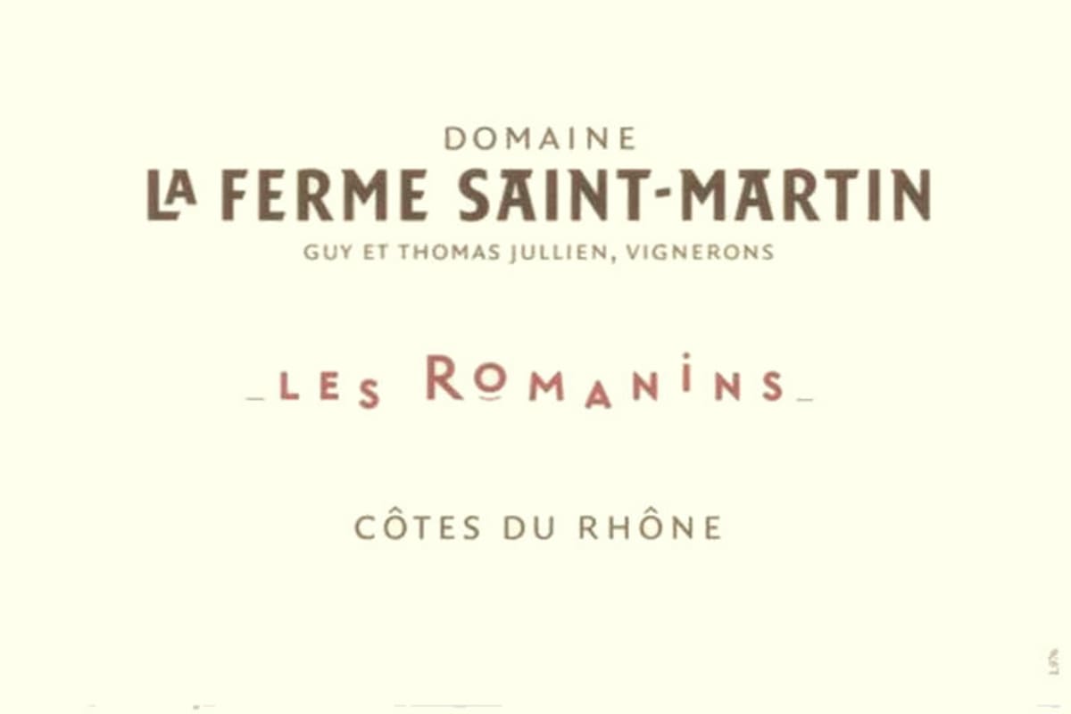 Domaine Ferme Saint Martin Cotes du Rhone Les Romanins 2014 Front Label