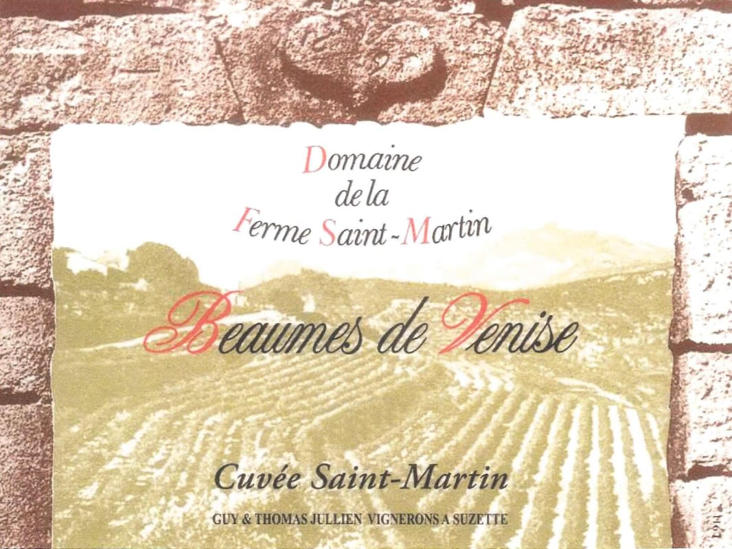 Domaine Ferme Saint Martin Beaumes-de-Venise Saint Martin Cuvee 2012 Front Label