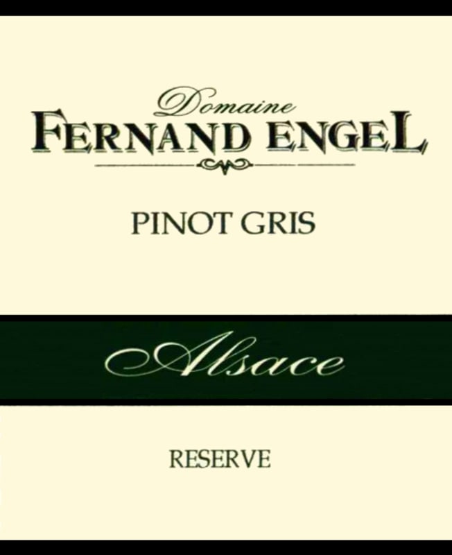 Fernand Engel Reserve Pinot Gris 2013 Front Label