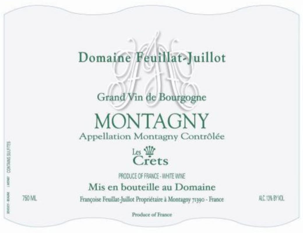 Domaine Feuillat-Juillot Montagny Les Crets 2012 Front Label