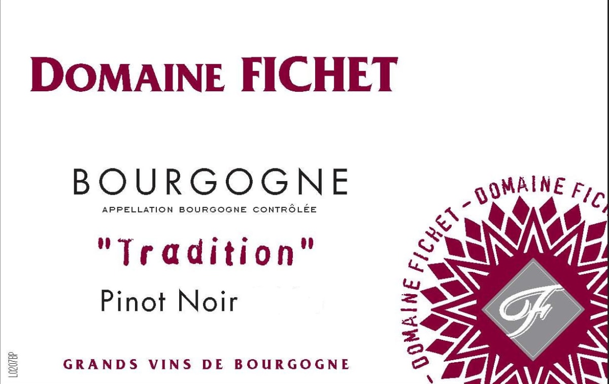 Domaine Fichet Bourgogne Tradition Pinot Noir 2013 Front Label