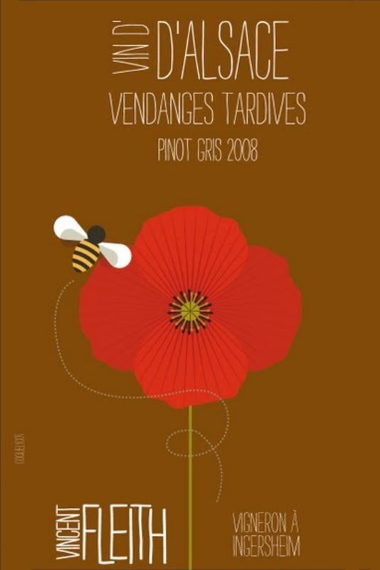 Domaine Fleith Vendanges Tardives Pinot Gris 2008 Front Label
