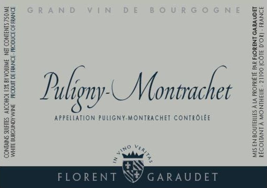 Domaine Florent Garaudet Puligny-Montrachet 2009 Front Label