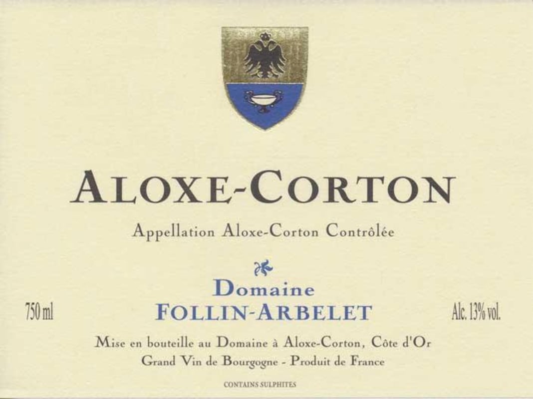Domaine Follin-Arbelet Aloxe-Corton 2013 Front Label