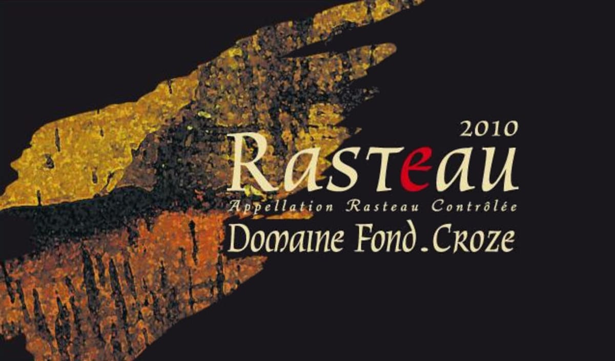 Domaine Fond Croze Rasteau 2010 Front Label