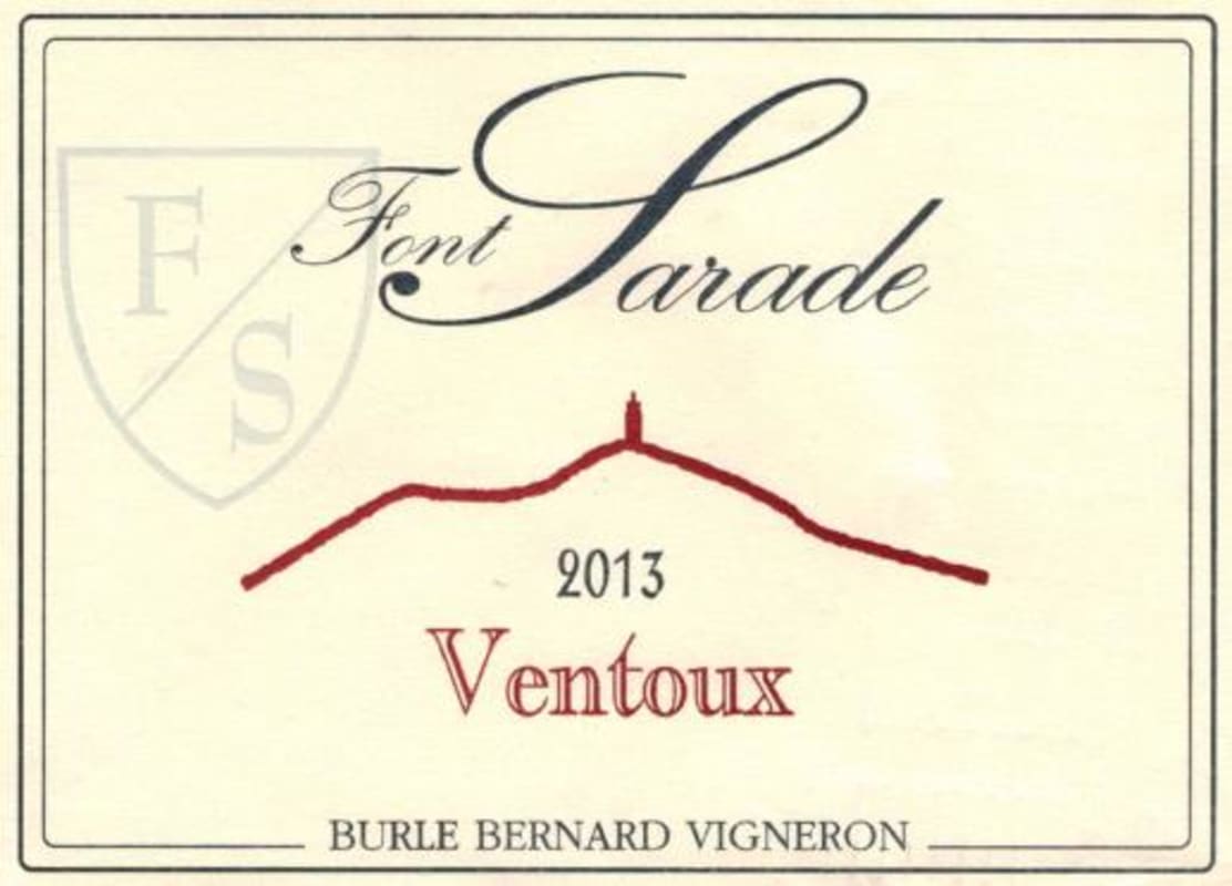 Domaine Font Sarade Ventoux 2013 Front Label
