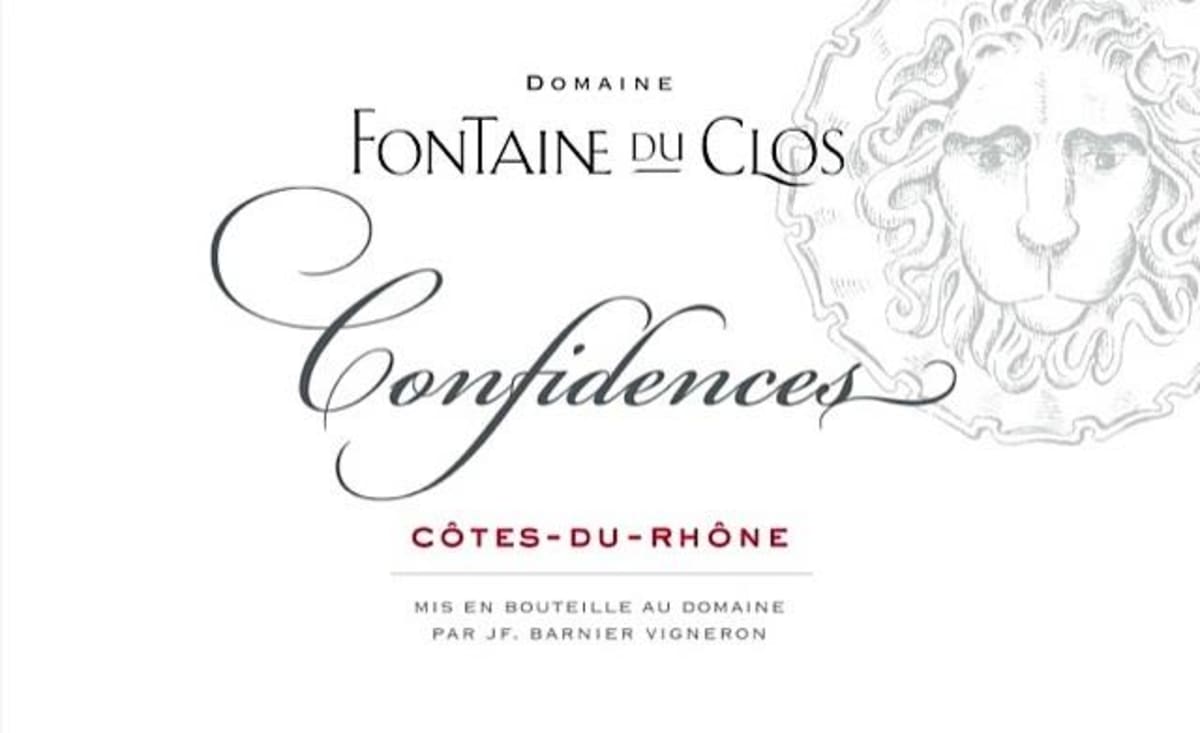 Fontaine du Clos Cotes-du-Rhone Confidences 2014 Front Label