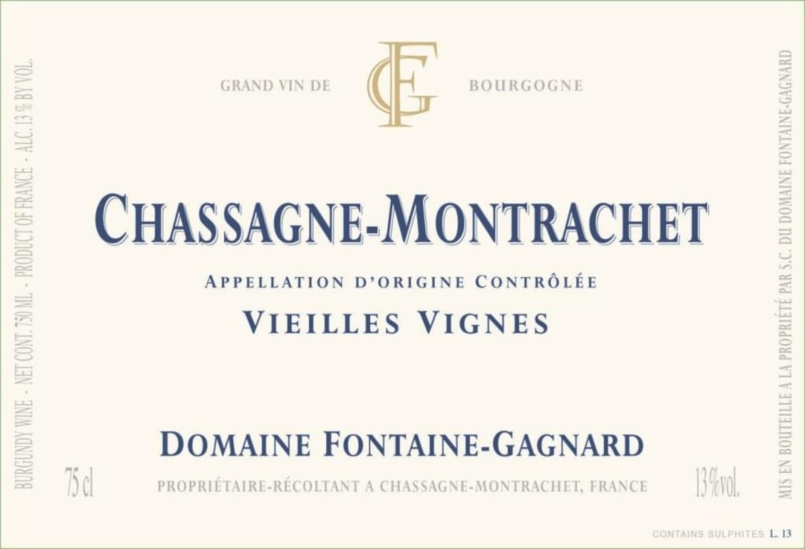 Domaine Fontaine-Gagnard Chassagne-Montrachet Vieilles Vignes 2009 Front Label