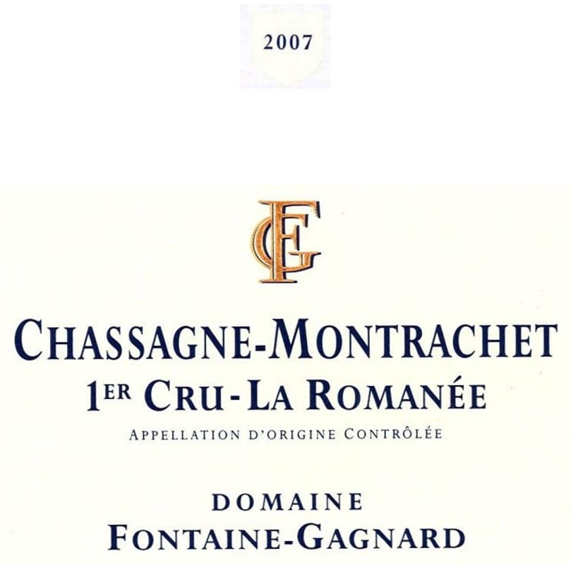 Domaine Fontaine-Gagnard Chassagne-Montrachet La Romanee Premier Cru 2007 Front Label