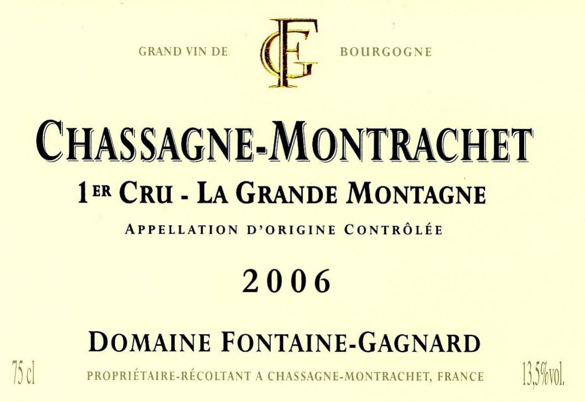 Domaine Fontaine-Gagnard Chassagne-Montrachet La Grande Montagne Premier Cru 2006 Front Label