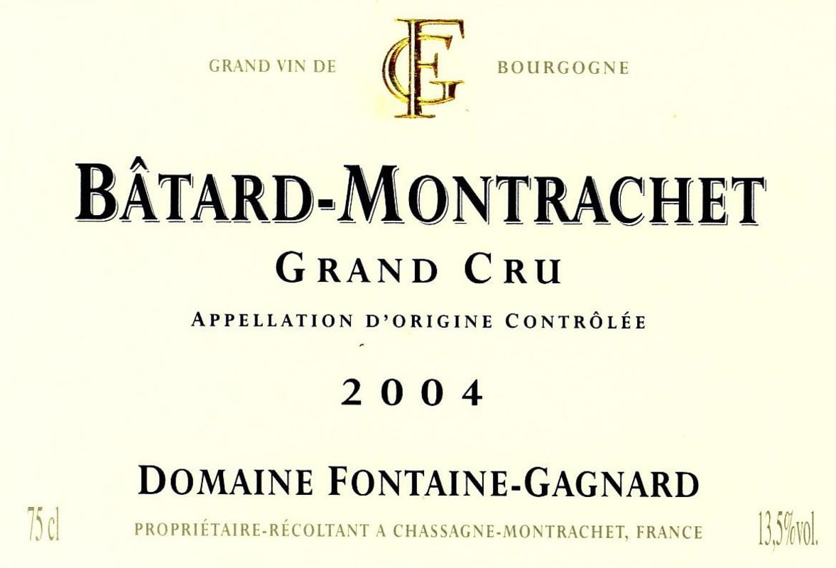 Domaine Fontaine-Gagnard Bâtard-Montrachet Grand Cru 2004 Front Label
