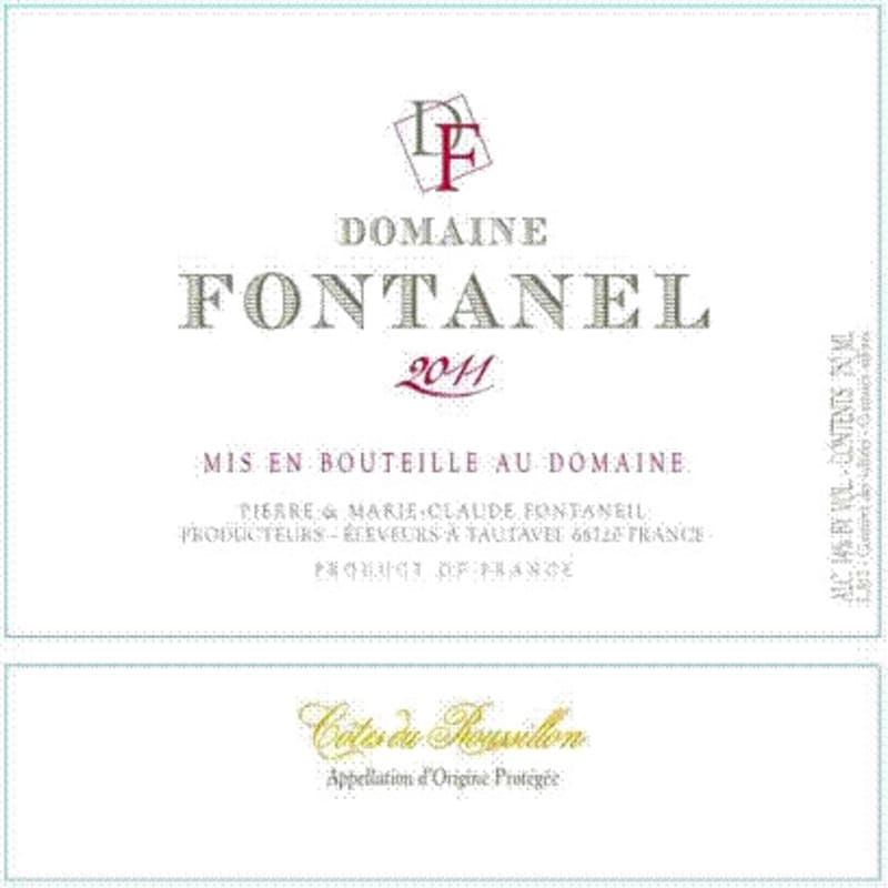 Fontanel Cotes du Roussillon Rouge 2011 Front Label