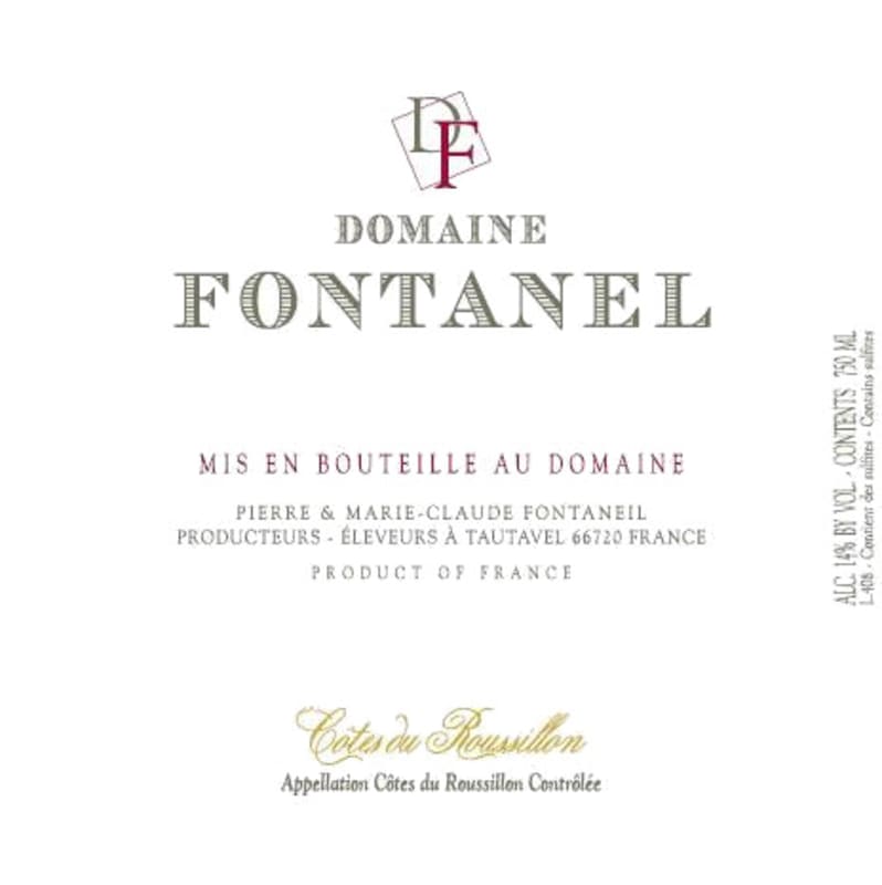 Fontanel Cotes du Roussillon Rouge 2010 Front Label
