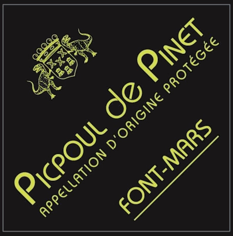 Domaine Font-Mars Picpoul de Pinet 2014 Front Label