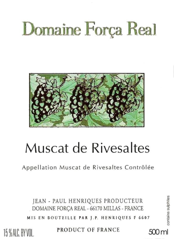 Domaine Forca Real Muscat de Rivesaltes 2014 Front Label