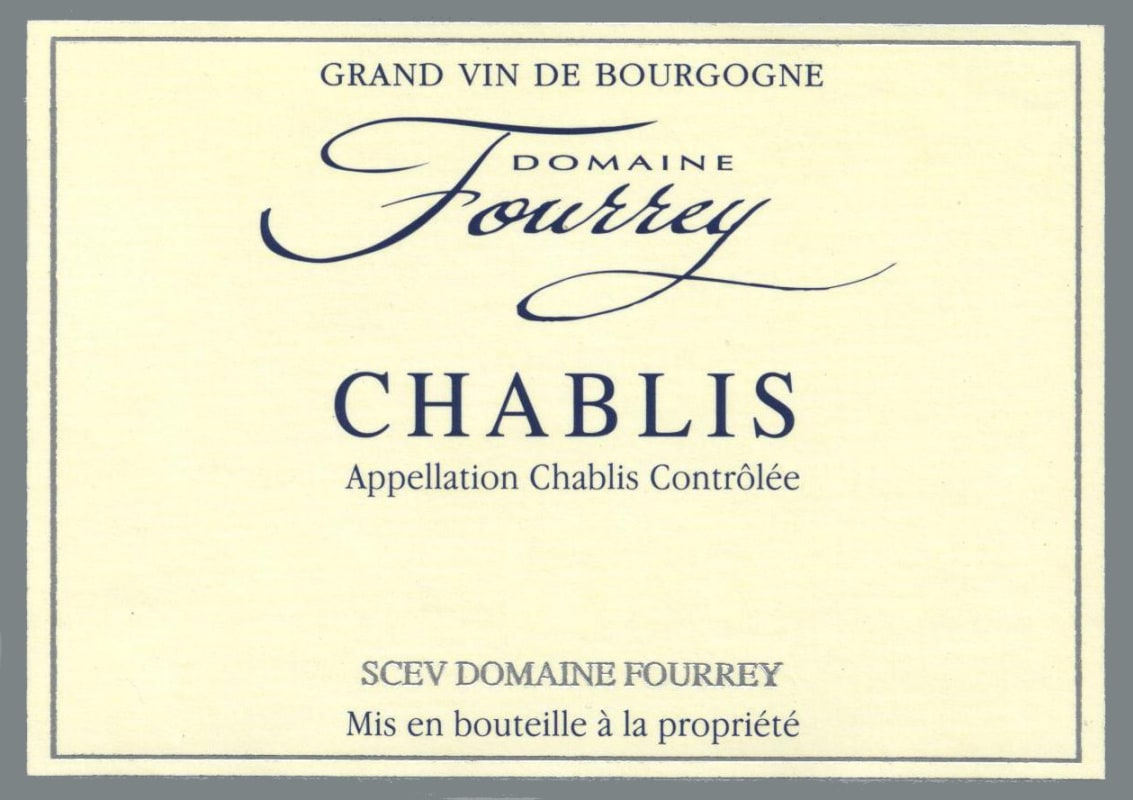 Domaine Fourrey Et Fils Chablis 2012 Front Label