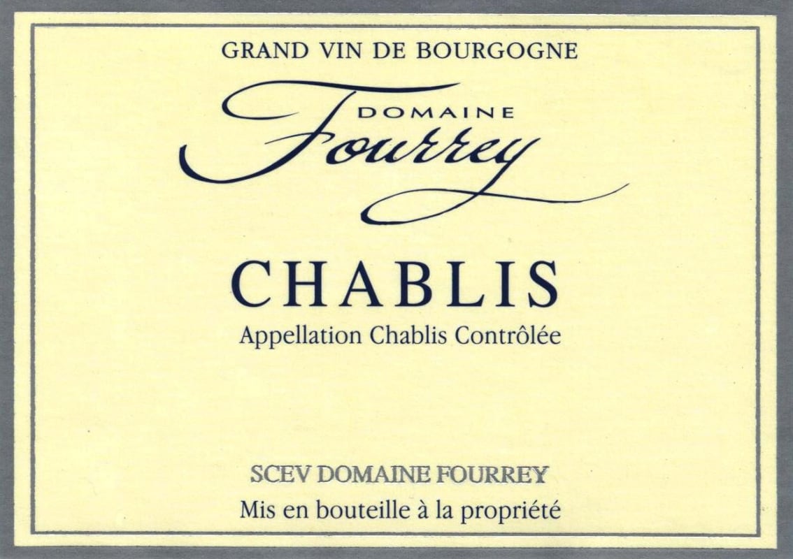 Domaine Fourrey Et Fils Chablis 2015 Front Label